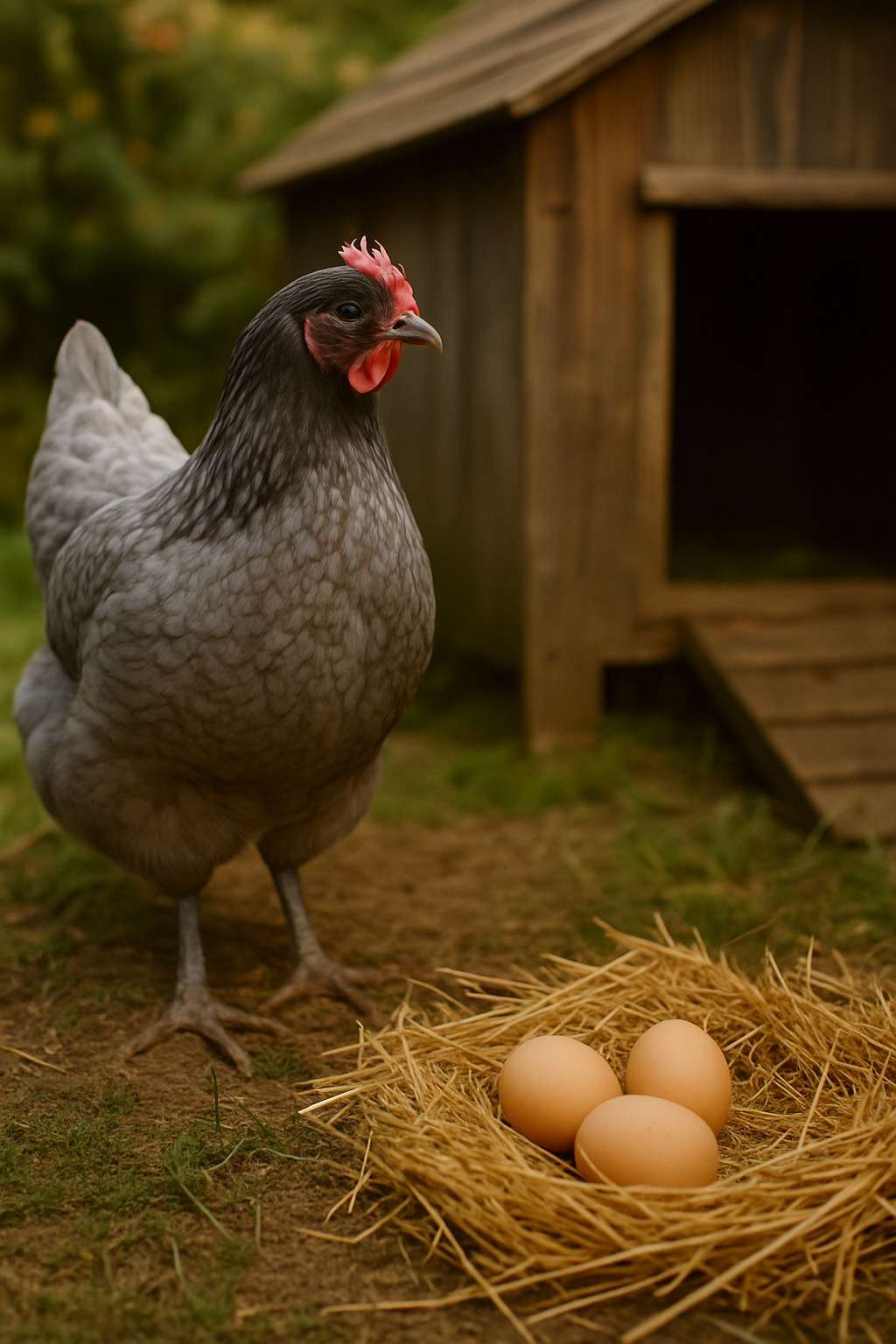 Friendly breed of chickens for families Bluebelle